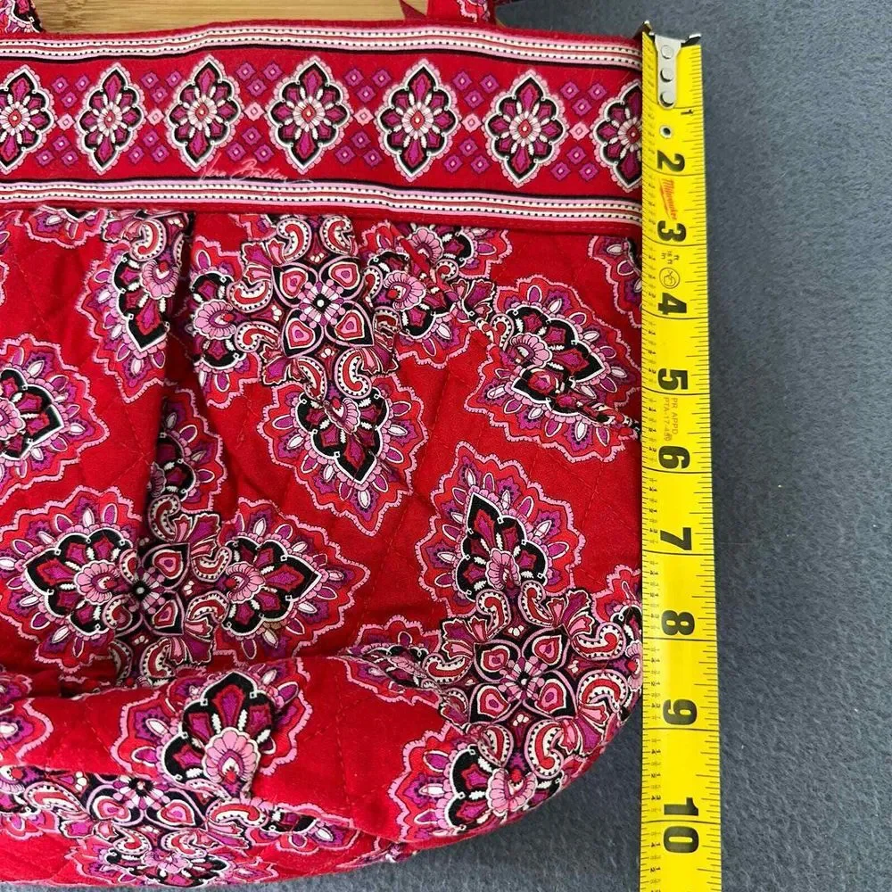 VERA BRADLEY Morgan Purse Handbag Frankly Scarlet Double Handle Red Satchel